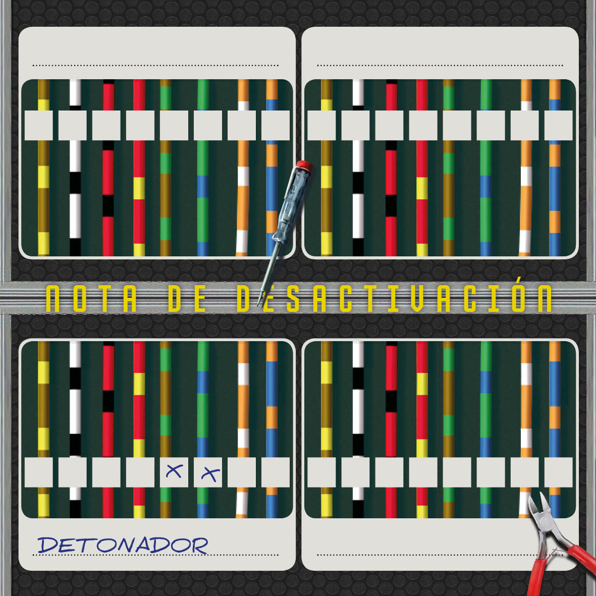 2016 007 Escape Room Funtastic Frame Bomb Defusenote 10x10