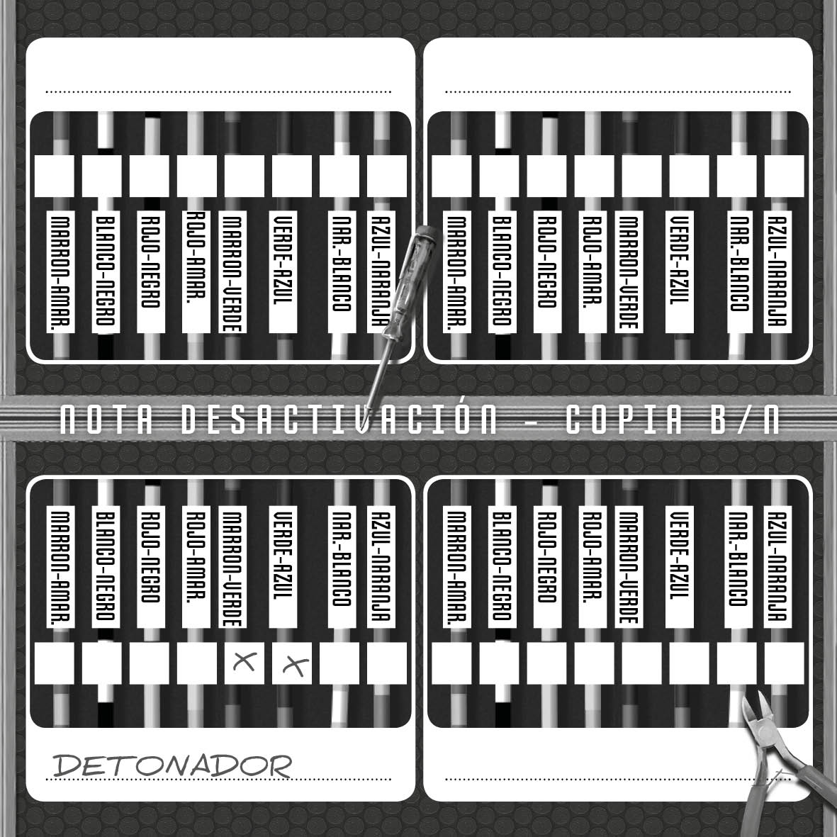 2016 007 Escape Room Funtastic Frame Bomb Defusenote 10x103